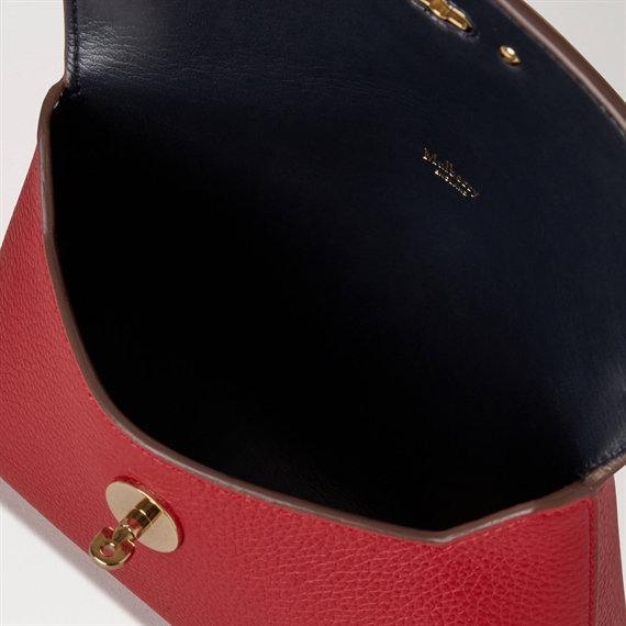 Mulberry Darley Cosmetic Pouch Scarlet Red Small Classic Grain